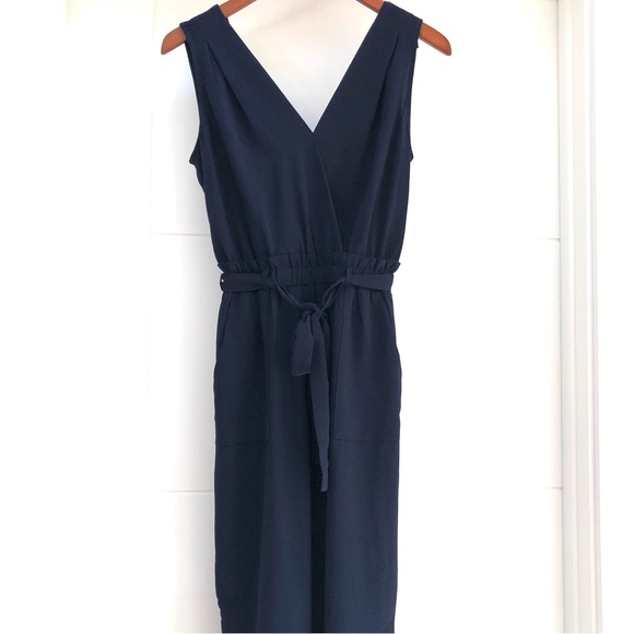 Monteau Pants - Navy Wide leg Jumpsuit